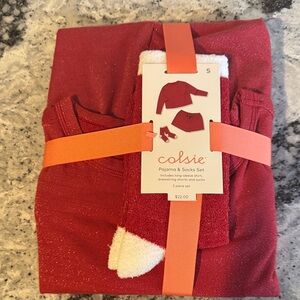 Colsie Red Pajama and Socks Set